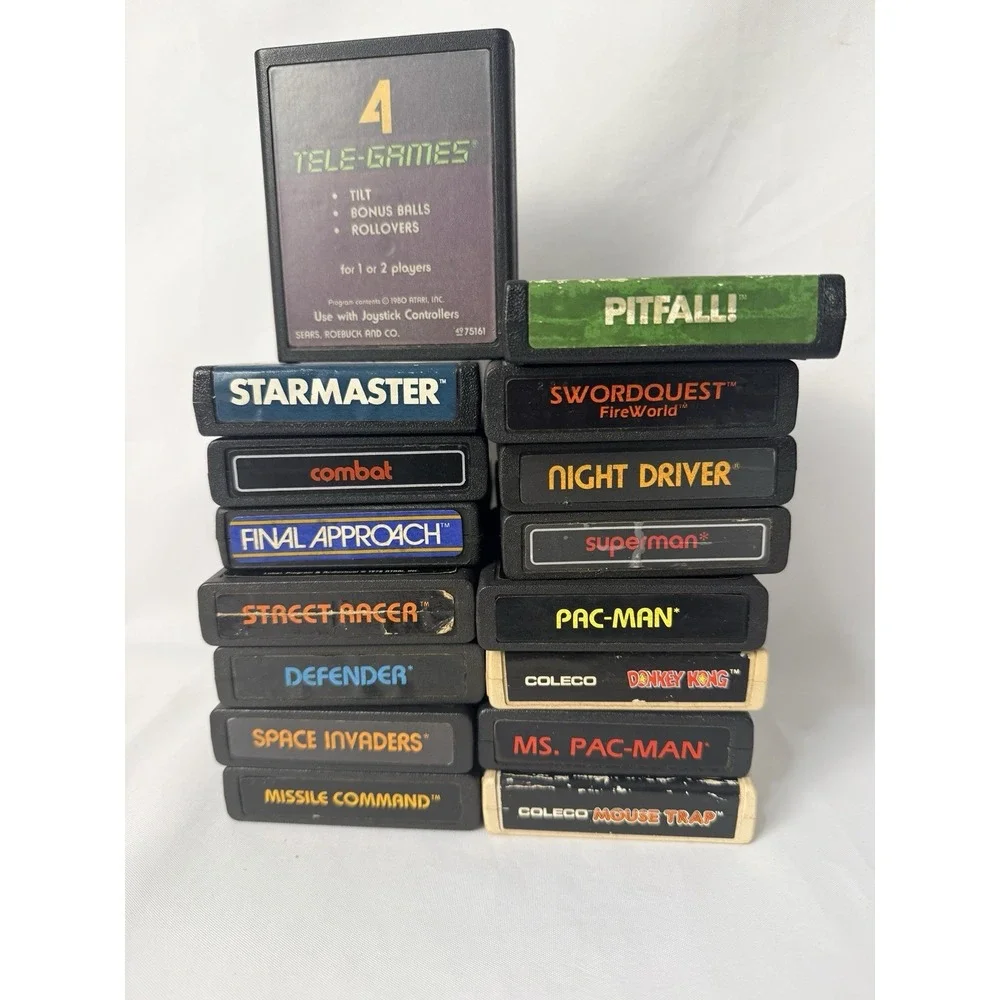 Atari 2600 Video Computer System Boxed Tested Console 16 Games Joystick PSU